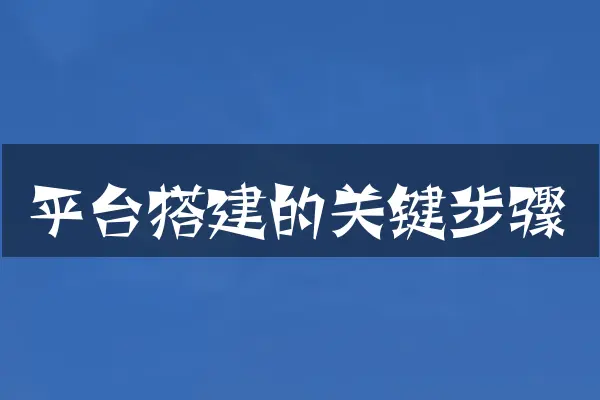 平台搭建的关键步骤