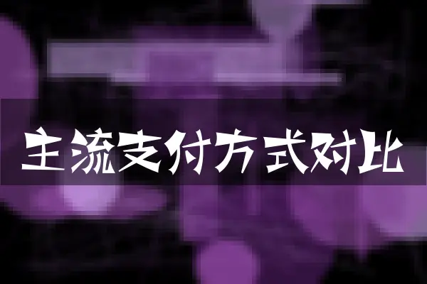 主流支付方式对比