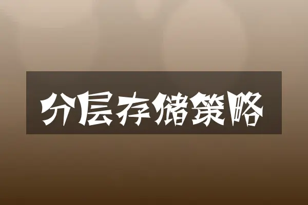 分层存储策略